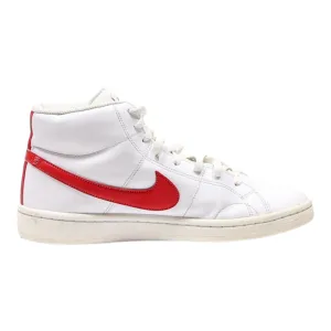NIKE High Top Trainers White Leather Mens UK 8.5