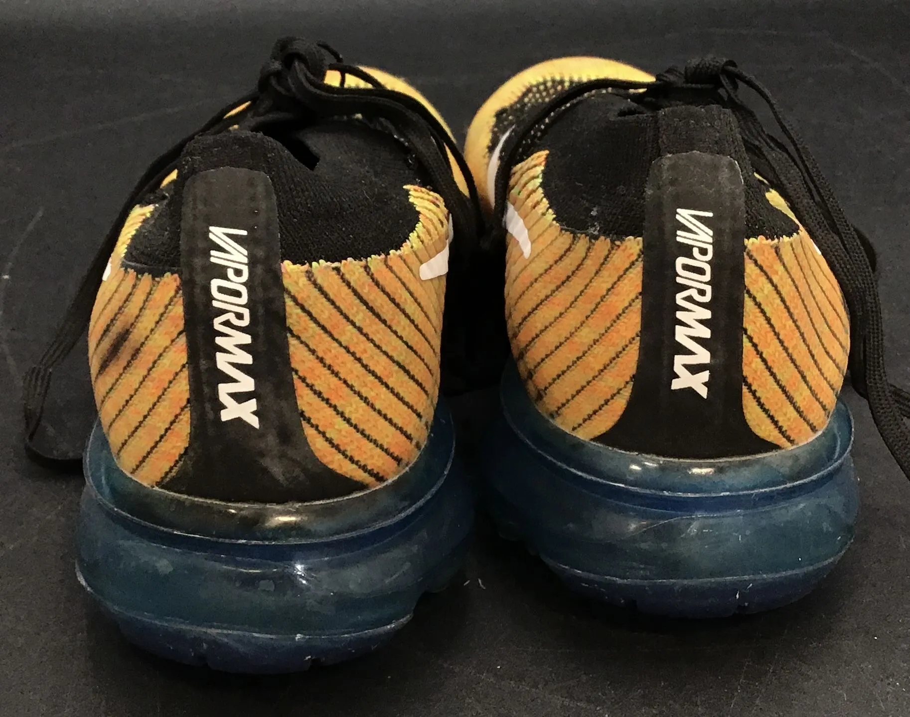 Nike Men's Air VaporMax 849558-005 Yellow Black Athletic Shoes - Size 9.5