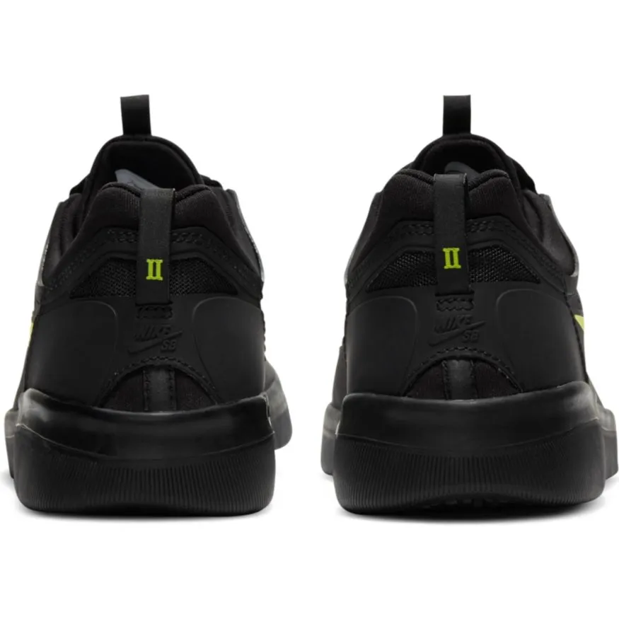 Nike SB Nyjah Free 2 Skateboard Shoe - Black/Cyber-Black-Black