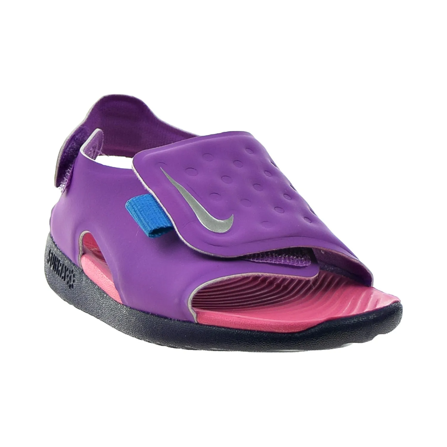 Nike Sunray Adjust 5 (TD) Toddlers' Sandals Purple Nebula-Metallic Silver