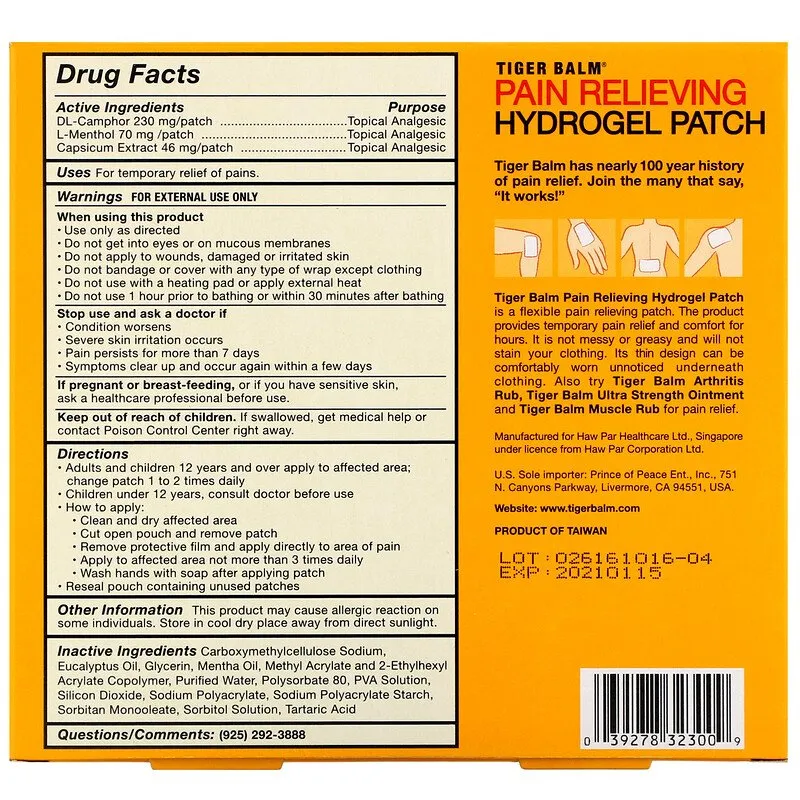 Pain Relieving Patch