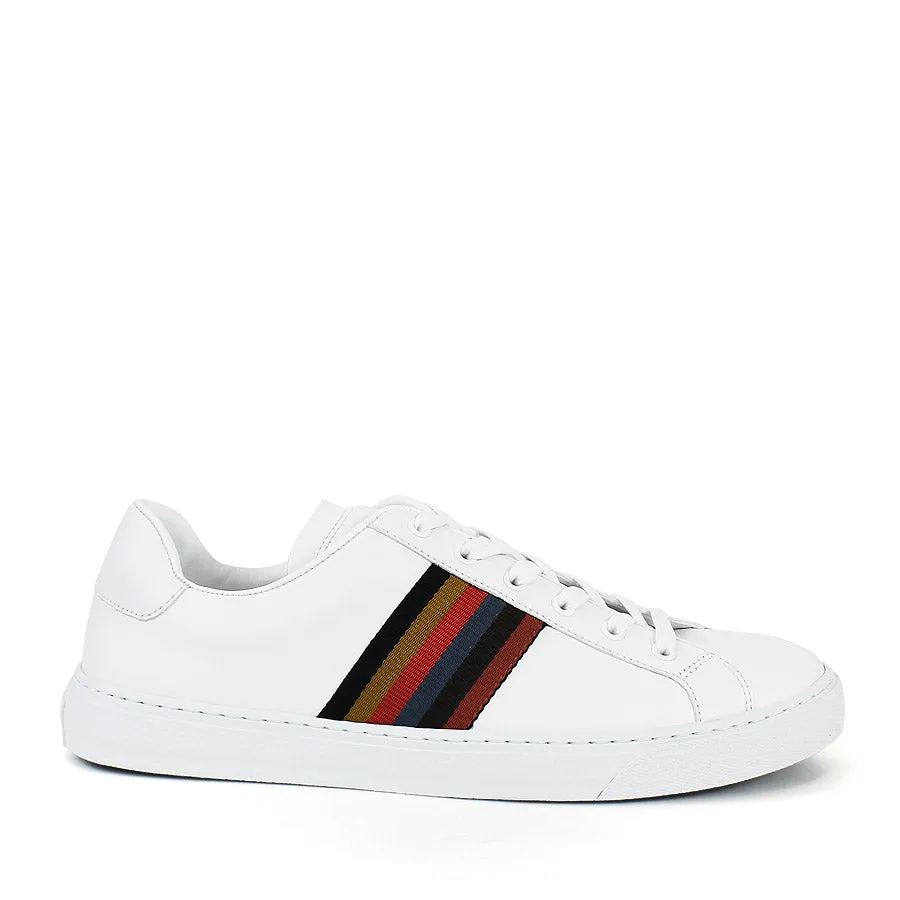 Paul Smith - Hansen 'Bright Stripe' Trainers in White