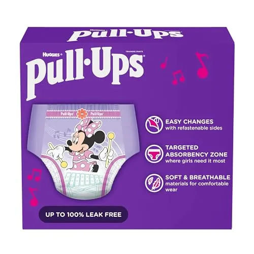 Pull-Ups Girls' Training Pants, Size 5T-6T, 60 Count