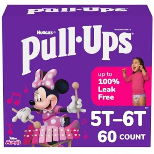 Pull-Ups Girls' Training Pants, Size 5T-6T, 60 Count