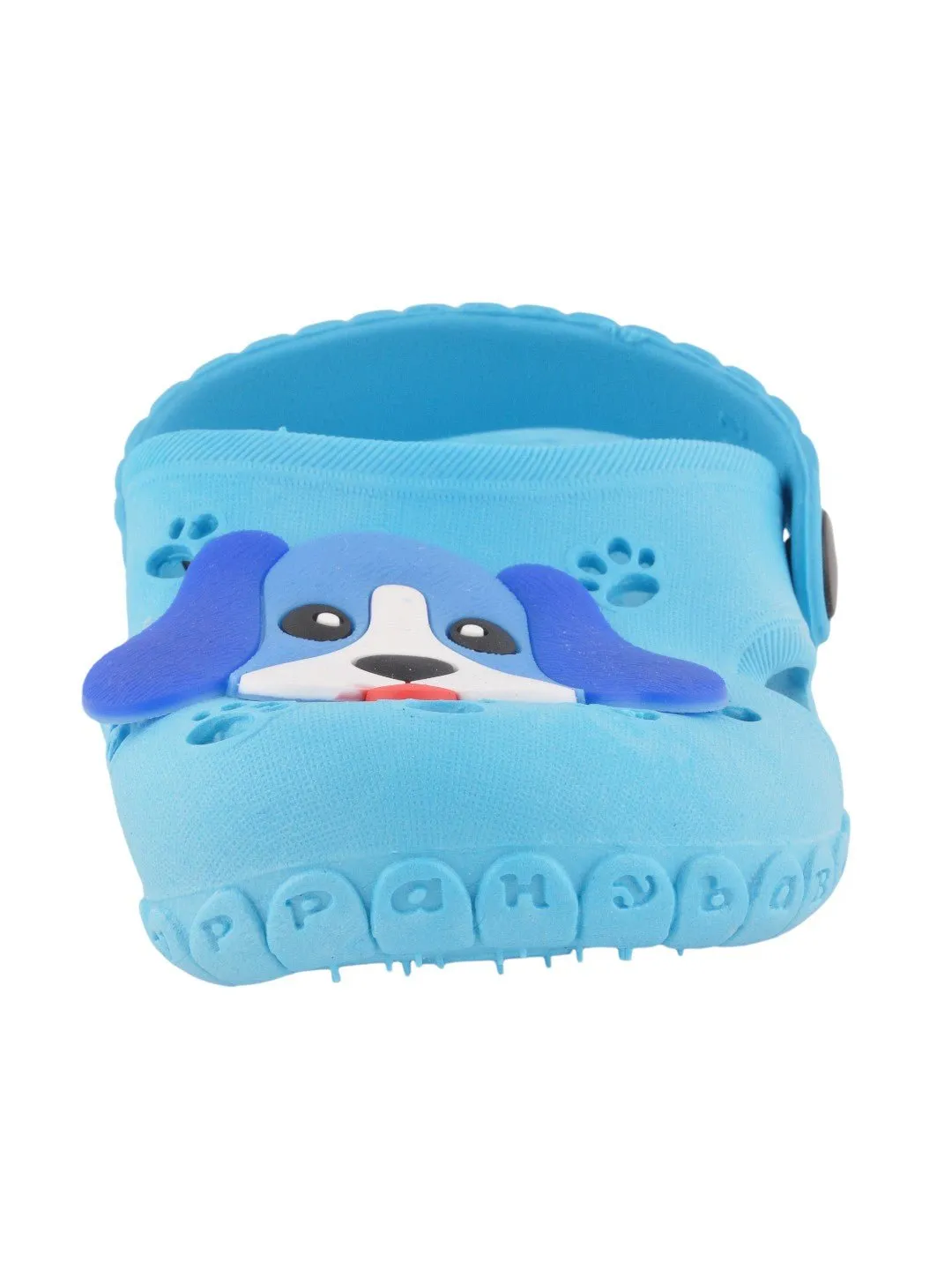 Puppy Pattern Light Blue Summer Clogs for Boys, Light Blue