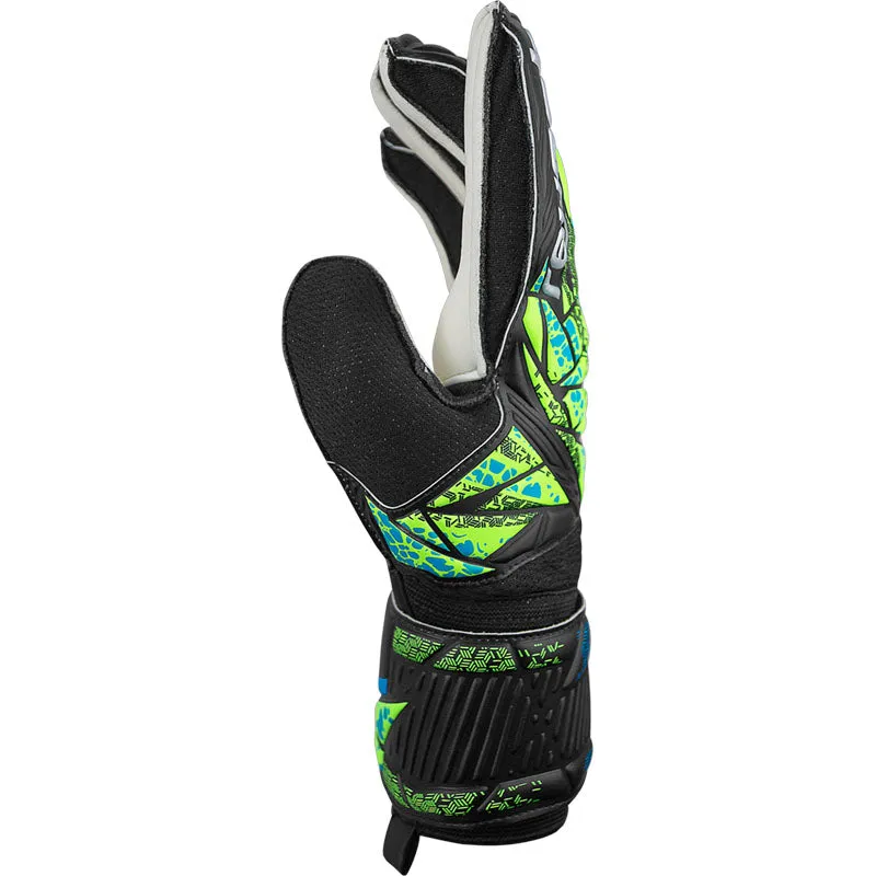 Reusch Attrakt Solid Goalkeeper Gloves- Black/Lime
