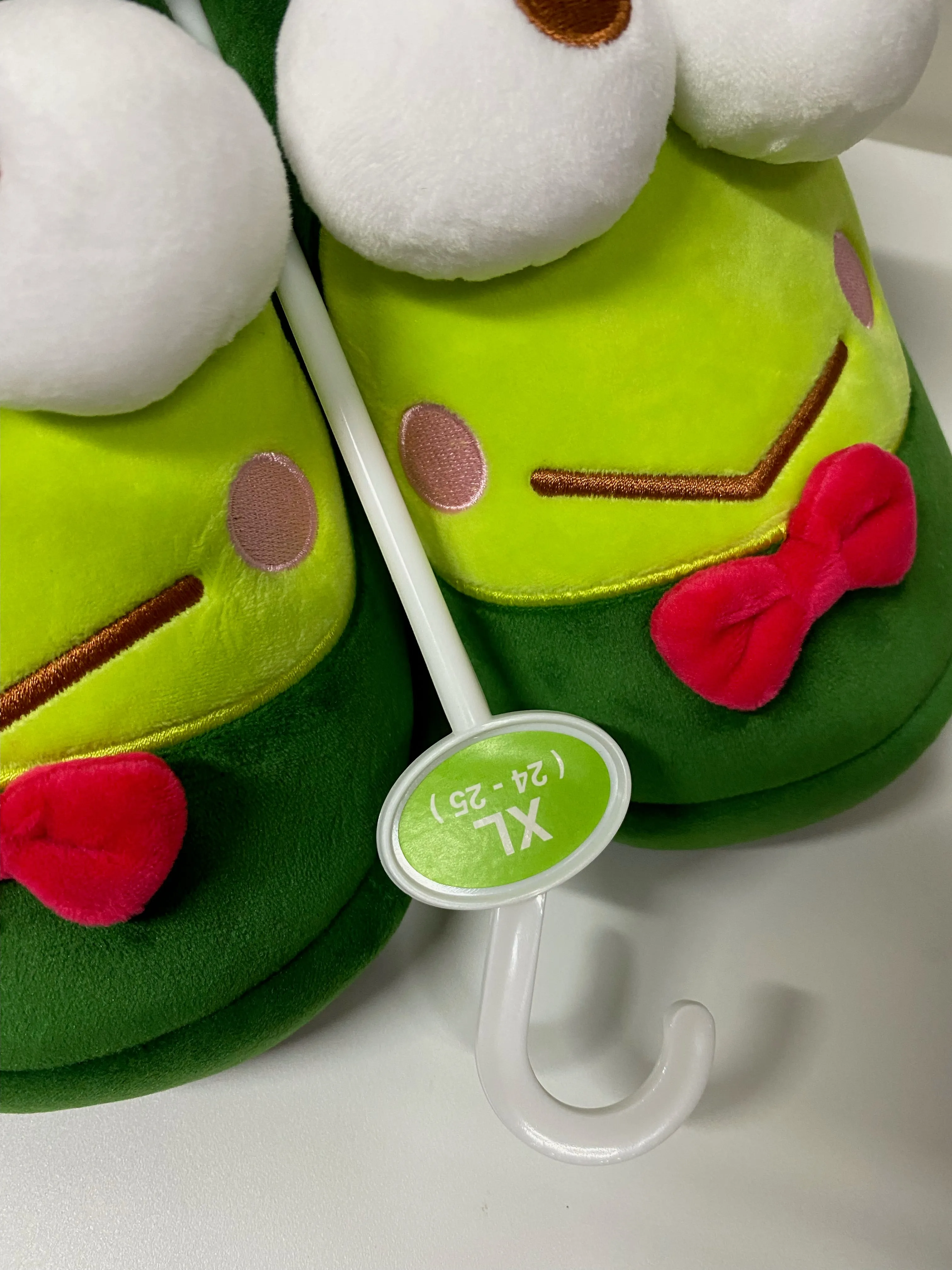 Sanrio KeroKeroKeroppi Green Soft Big Head Slippers