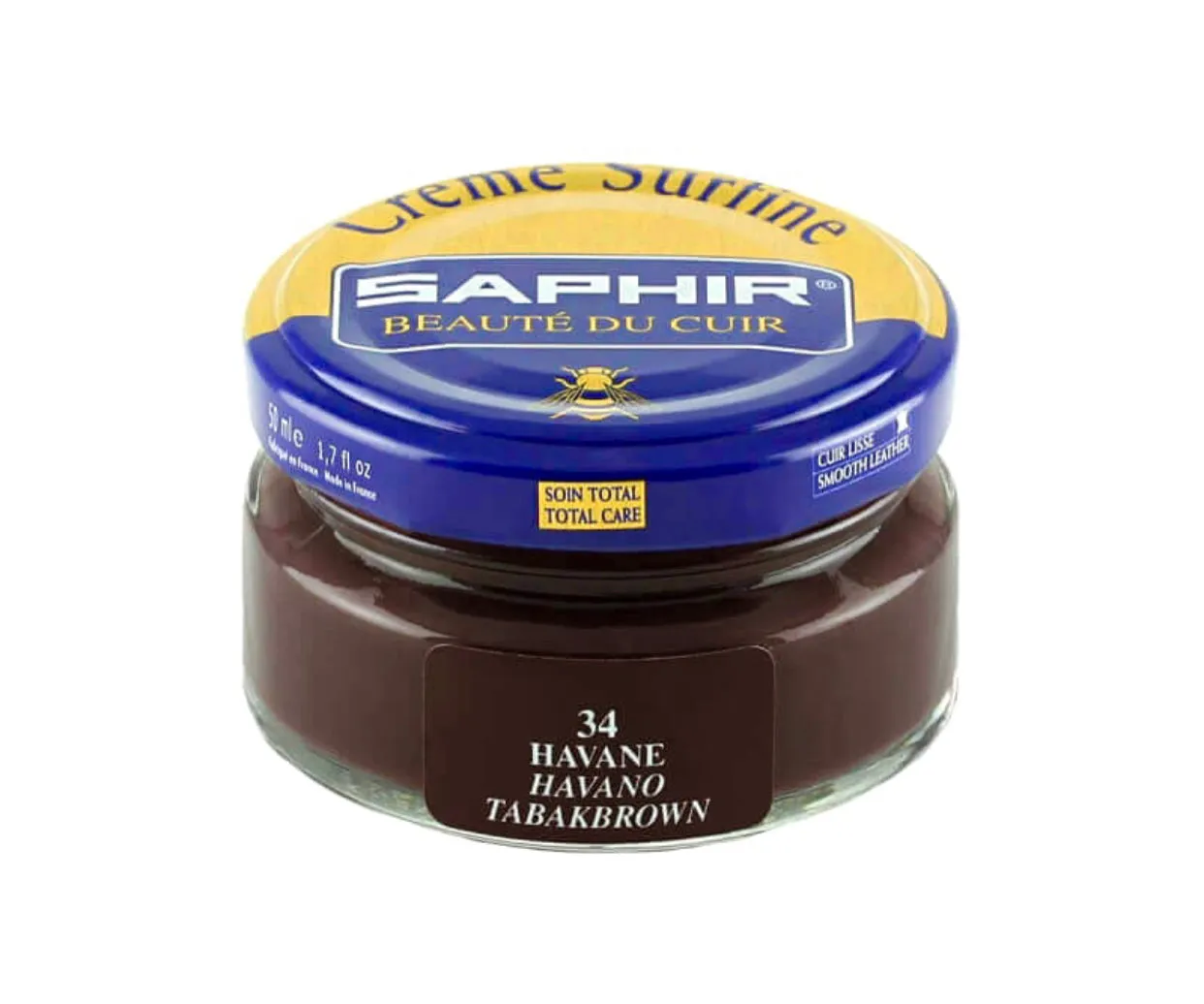 Saphir 34 Havane Brown Renovating Cream Polish 50ml Made In France