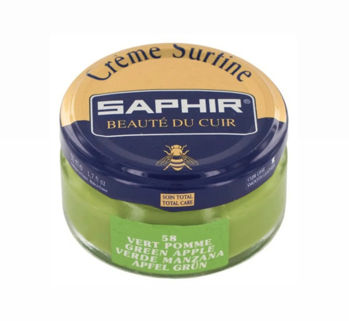 Saphir Apple Green Renovating Cream Polish 50ml Made In France
