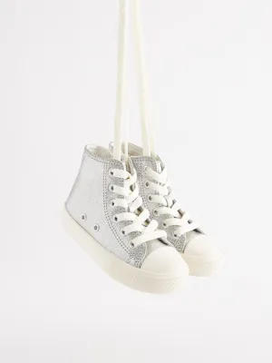 Silver Standard Fit (F) High Top Trainers