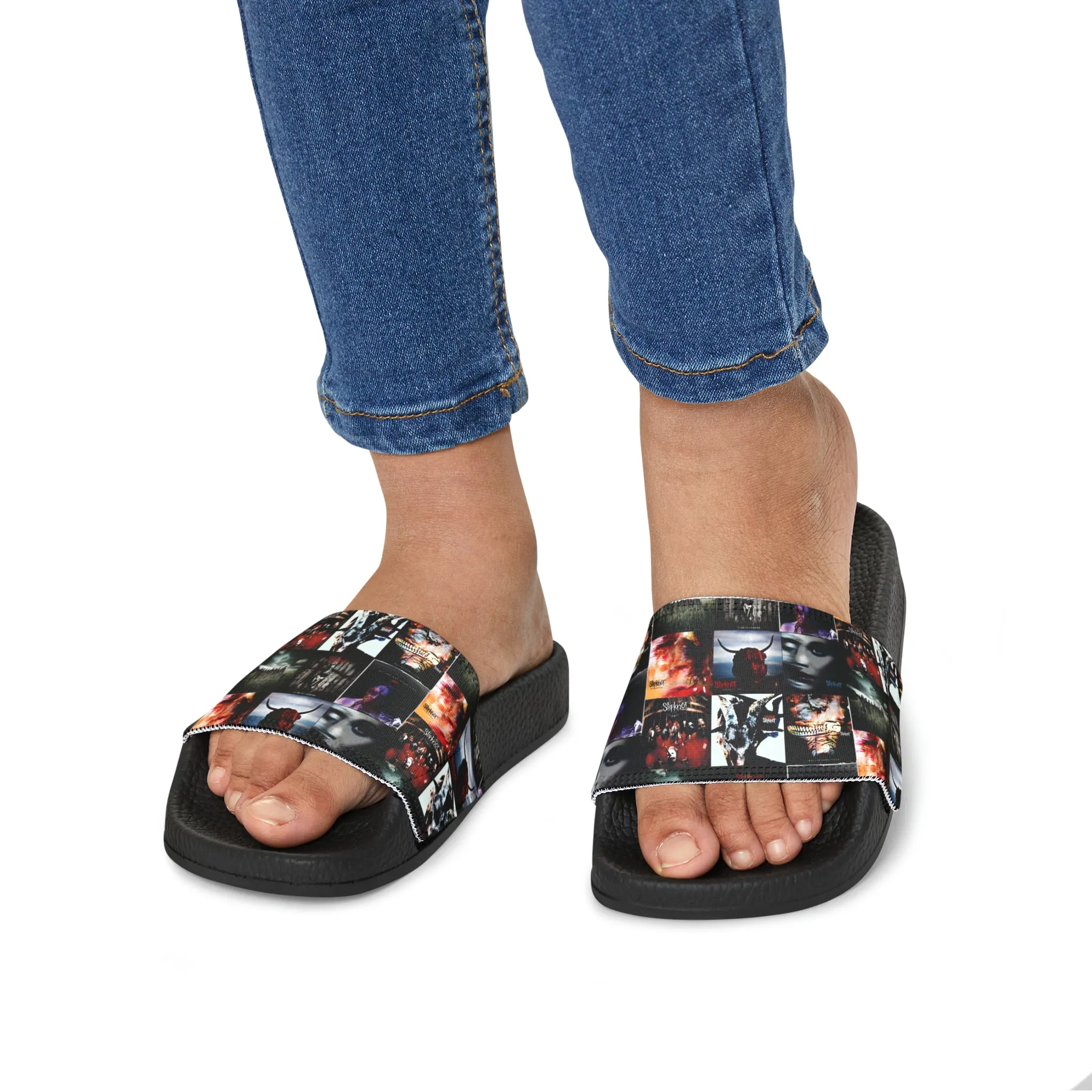 Slipknot Album Art Collage Youth Slide Sandals