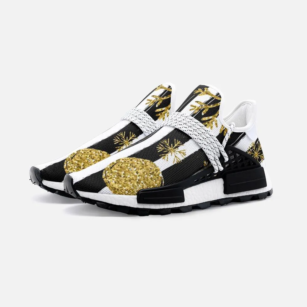 Snowflake striped pattern Unisex Lightweight Custom shoes