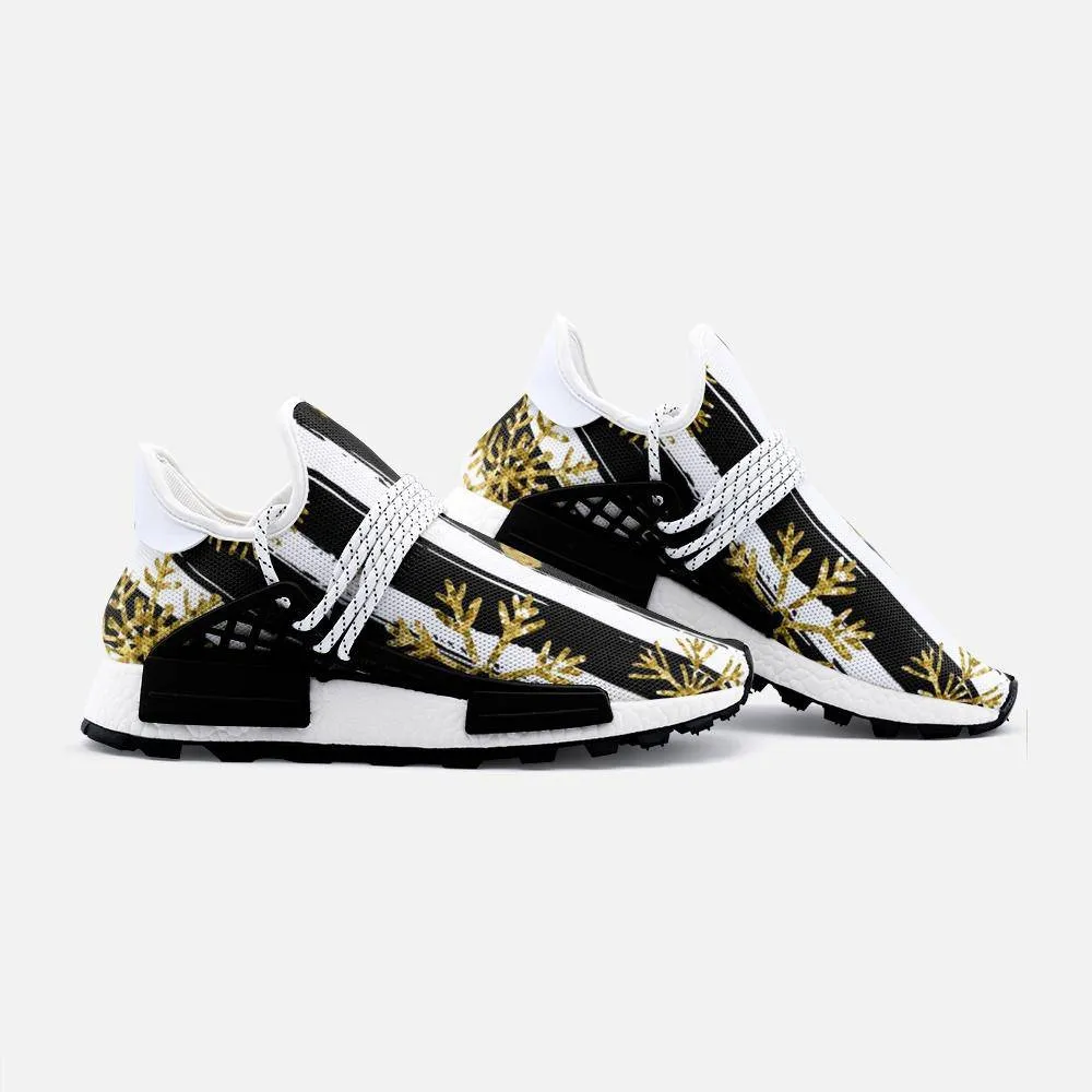 Snowflake striped pattern Unisex Lightweight Custom shoes