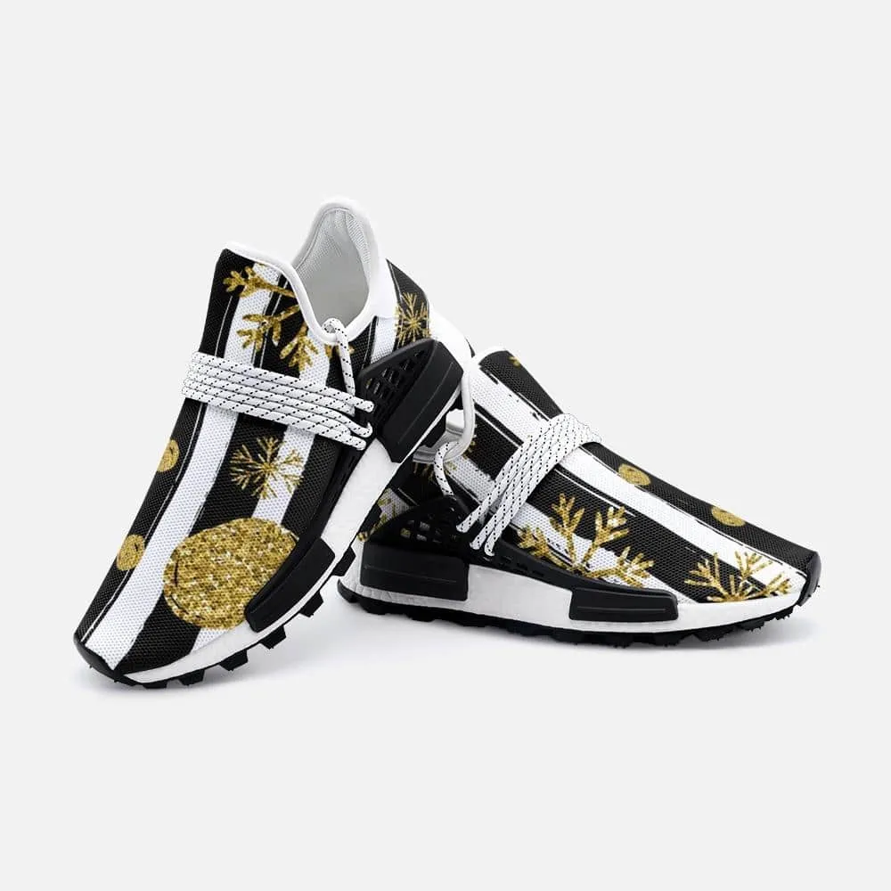 Snowflake striped pattern Unisex Lightweight Custom shoes