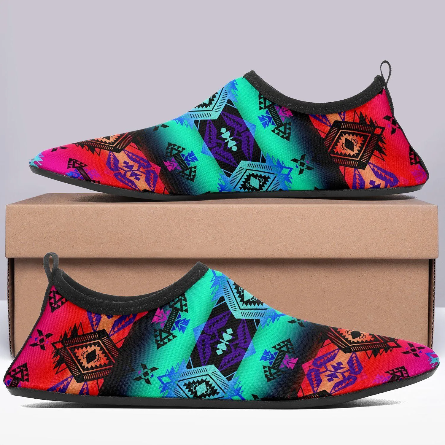 Sovereign Nation Sunrise Sockamoccs Kid's Sockamoccs Slip On Shoes