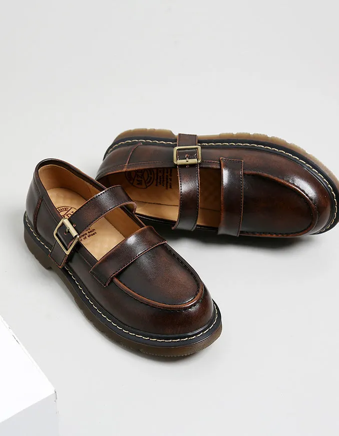 Spring Handmade Vintage Mary Jane Shoes 34-41