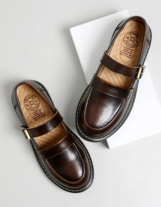 Spring Handmade Vintage Mary Jane Shoes 34-41