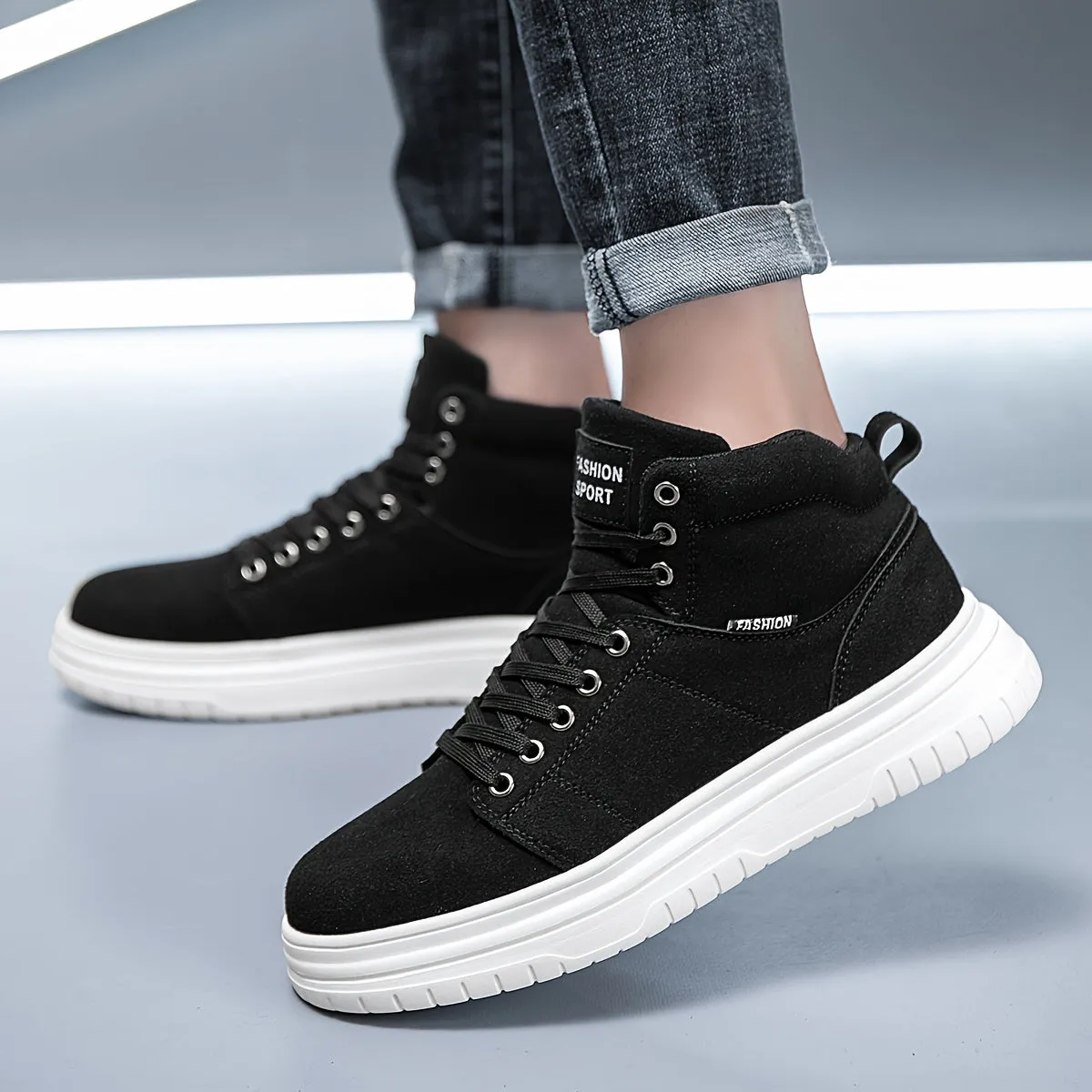 Stylish Summer Shoes Men | High Top Skate Sneakers Durable NonSlip