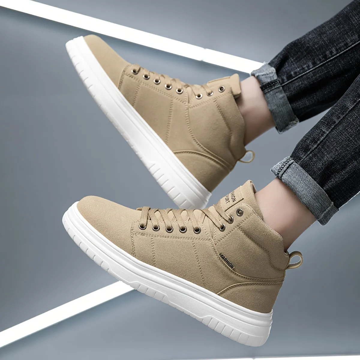 Stylish Summer Shoes Men | High Top Skate Sneakers Durable NonSlip