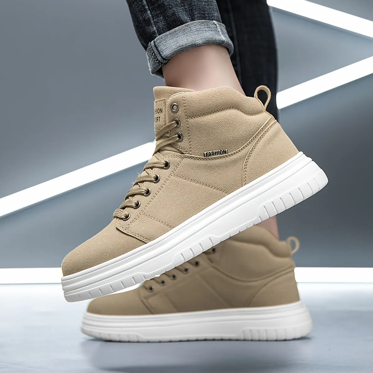 Stylish Summer Shoes Men | High Top Skate Sneakers Durable NonSlip