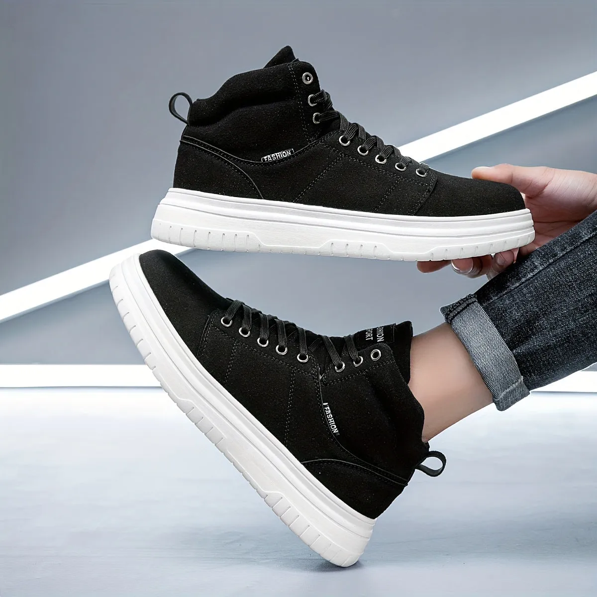 Stylish Summer Shoes Men | High Top Skate Sneakers Durable NonSlip
