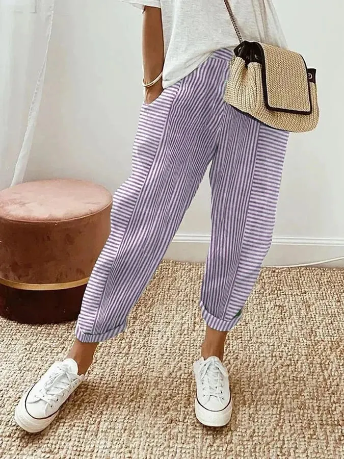 Sylis | Comfy Striped Pants