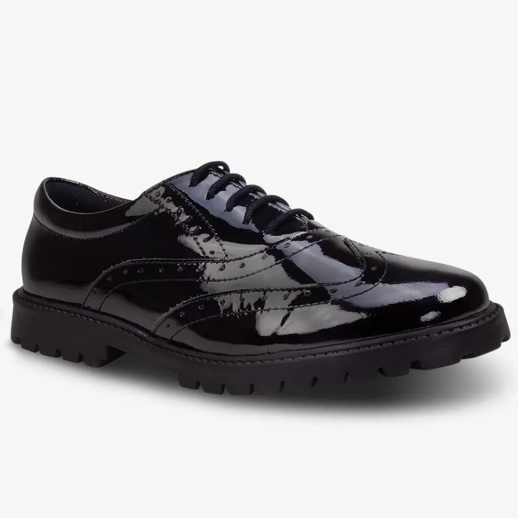 Term Kids Sophia Patent Leather Brogue - Black