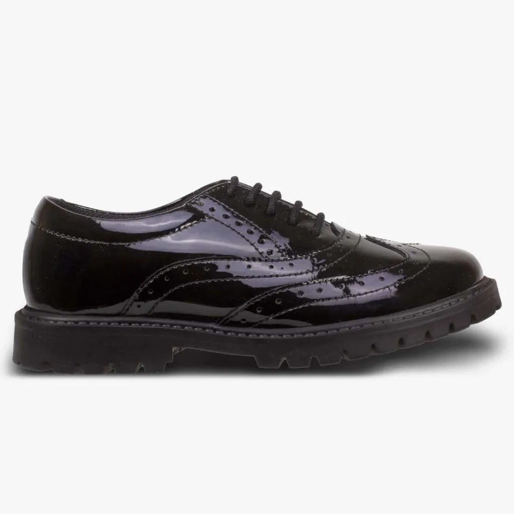 Term Kids Sophia Patent Leather Brogue - Black
