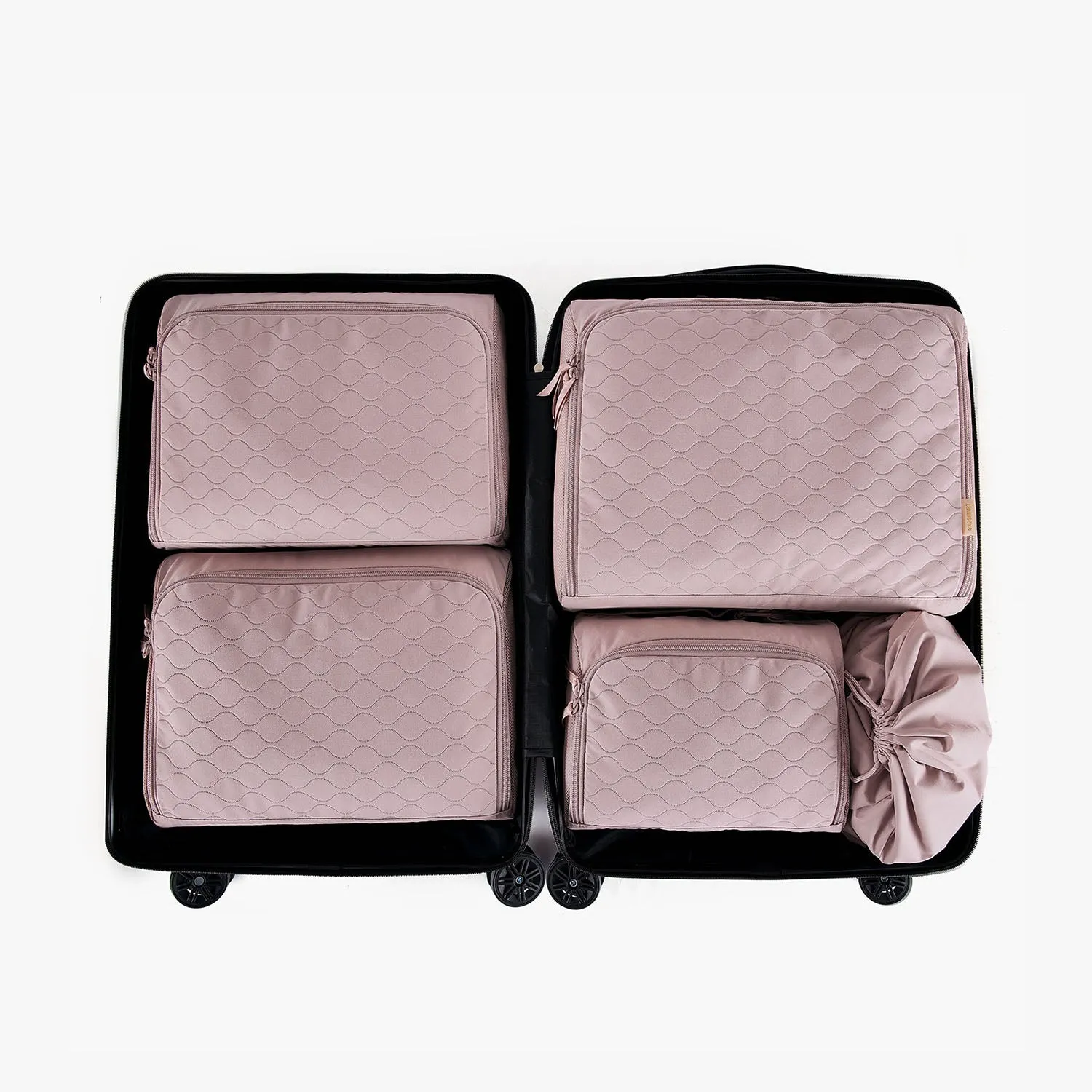 Travelinjoy 6PCS Packing Cubes with 1 Shoe Bag