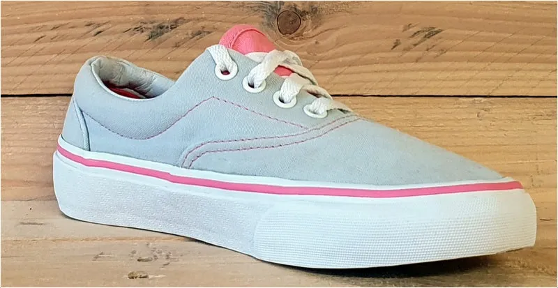 Vans Off The Wall Low Canvas Trainers UK3.5/US6/E36 TB6Q Grey/Pink/White/Gumsole