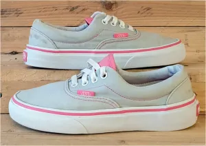 Vans Off The Wall Low Canvas Trainers UK3.5/US6/E36 TB6Q Grey/Pink/White/Gumsole