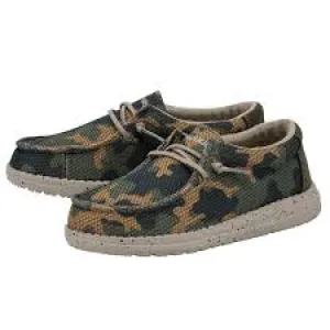 Wally Youth Sox Army Camo - Select Size - Hey Dudes - Boys