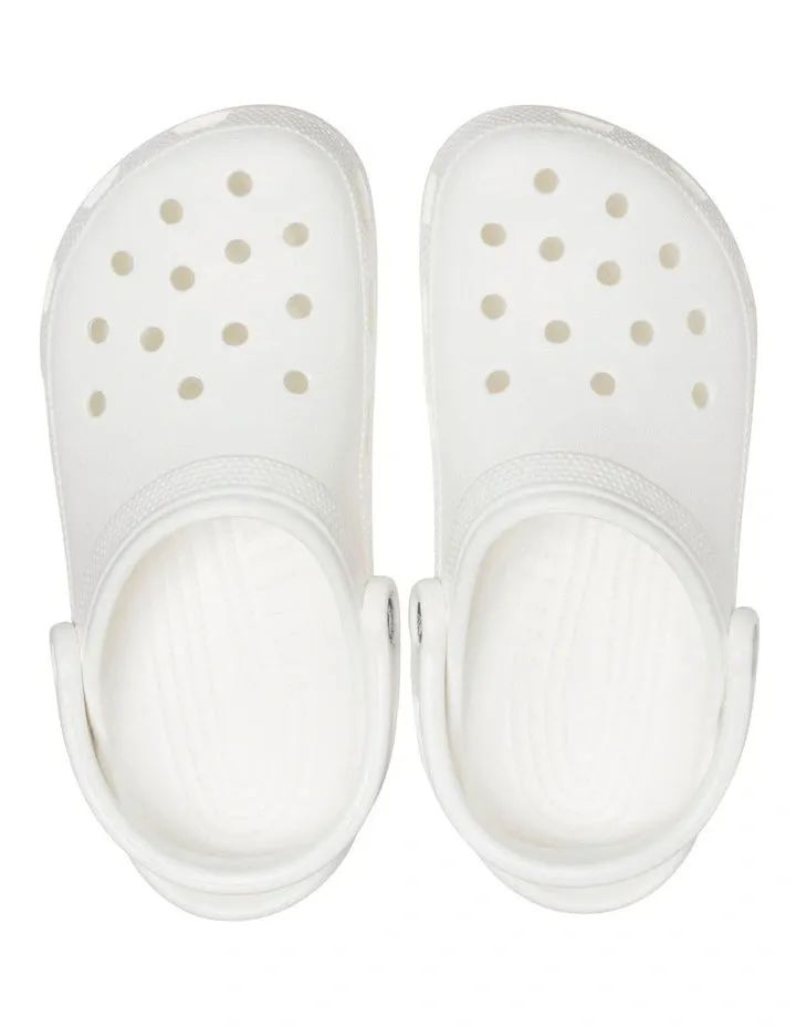 White Iconic Classic Crocs