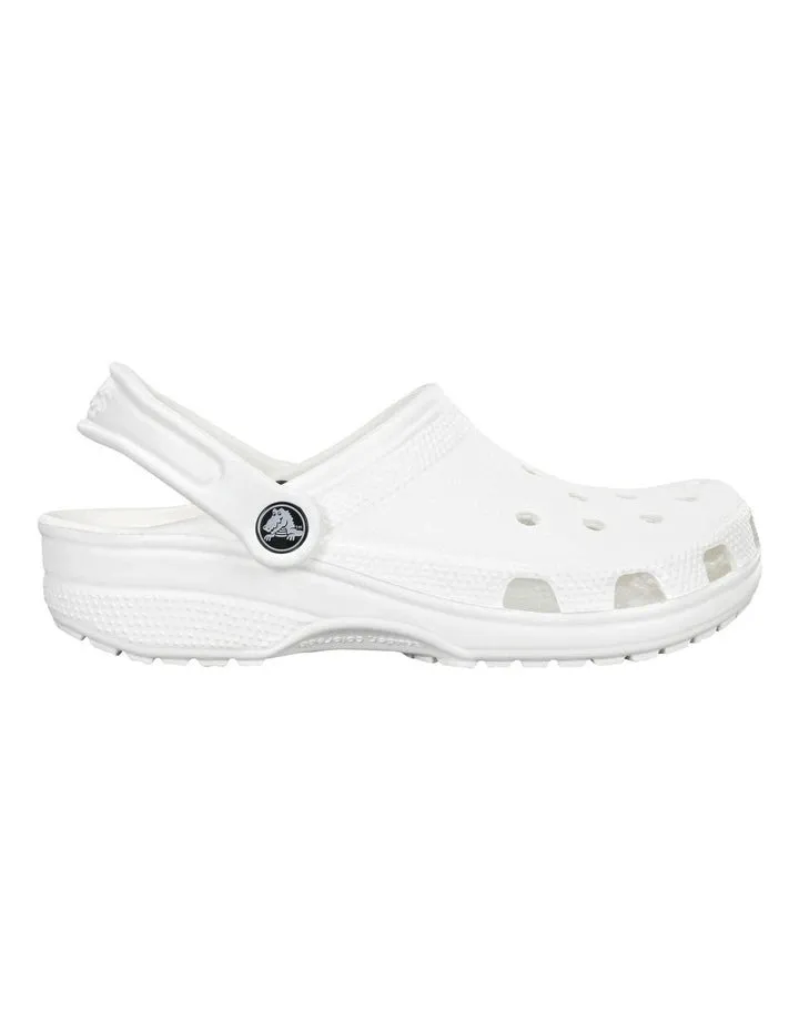 White Iconic Classic Crocs