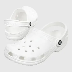 White Iconic Classic Crocs